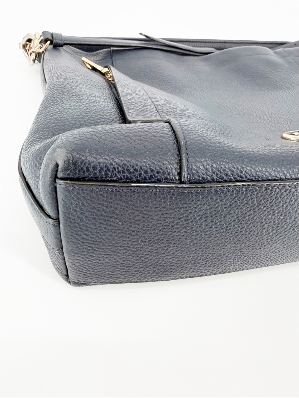 Coach Navy Blue Scout Hobo Bag Pebbled Leather - Picture 8 of 10